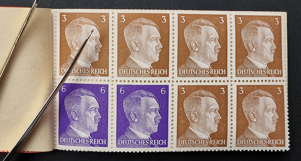 Deutschland, Deutsches Reich, Nr.MH 48.1, Hitler, komplettes Heft, Innenseite Van Dyke, Radiergummi – Bild 3