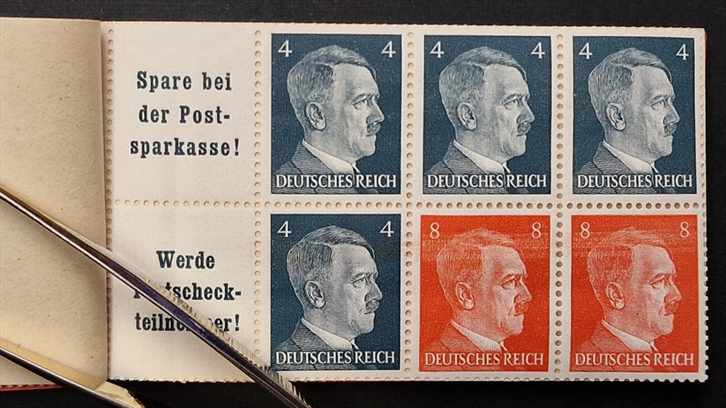 Deutschland, Deutsches Reich, Nr.MH 48.1, Hitler, komplettes Heft, Innenseite Van Dyke, Radiergummi – Bild 4