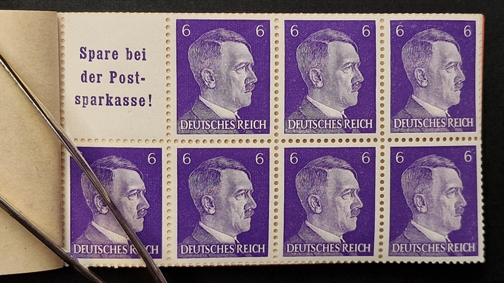 Deutschland, Deutsches Reich, Nr.MH 48.1, Hitler, komplettes Heft, Innenseite Van Dyke, Radiergummi – Bild 5