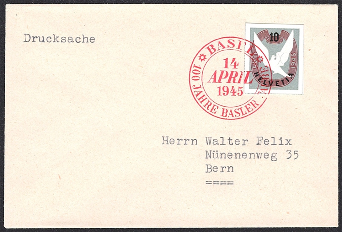 Schweiz, Zuschlagsausgaben, Nr.22, Basler-Taube-Block, kleinformatiger FDC