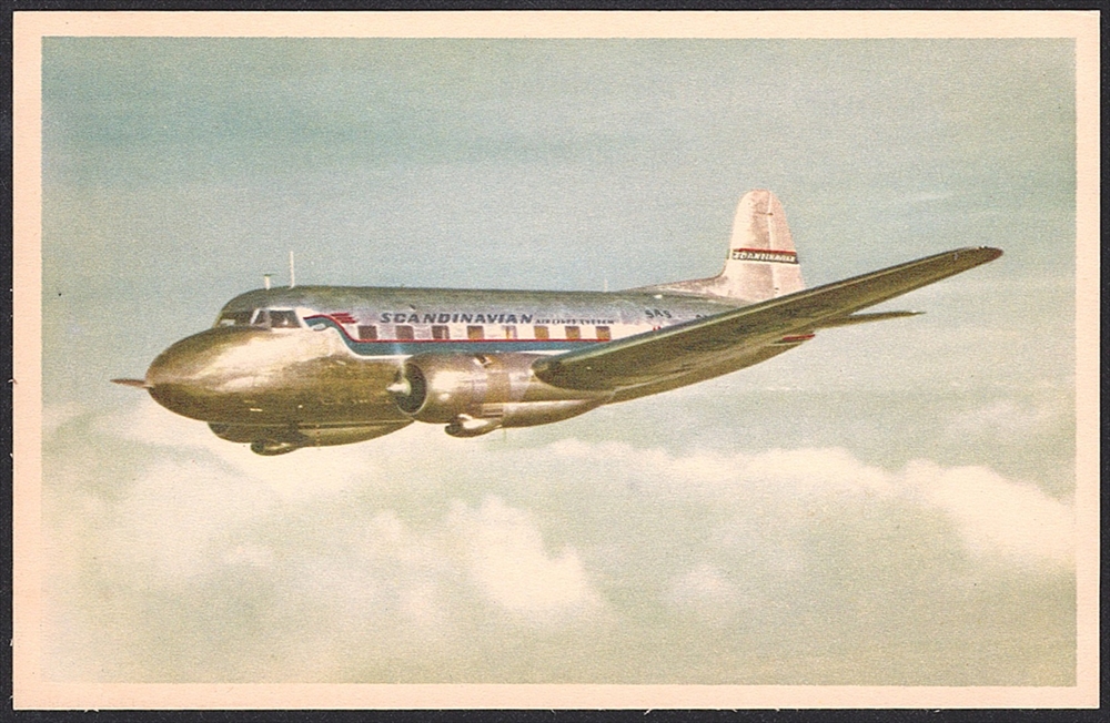 Ansichtskarten, Motive, Flugzeuge, Saab-Maschine mit 32 Sitze