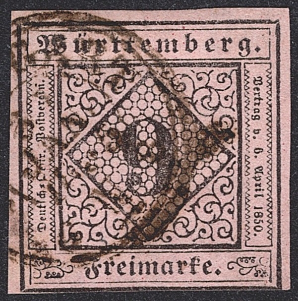 Deutschland, Altdeutschland, Württemberg, Nr.4, 9Kr., STUTTGART