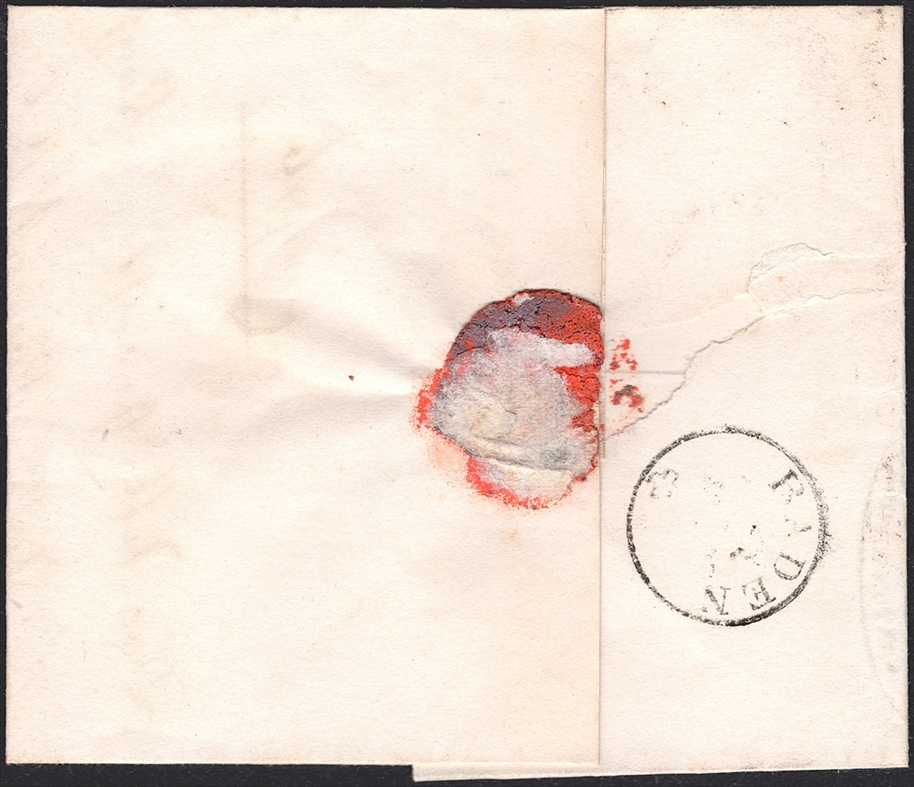 Schweiz, Abstempelungen, Kanton Aargau, Fingerhutstempel Gr.104, NIED.ROHRDORF/MELLINGEN, Nr.30 auf Faltbrief nach Baden – Bild 2