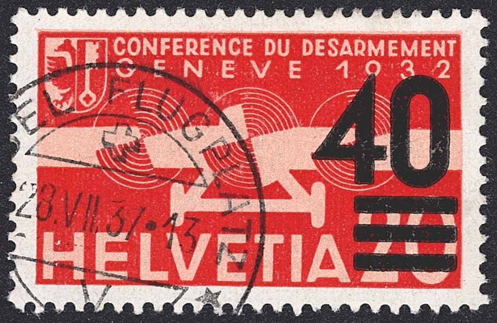 Schweiz, Flugpost, Nr.25, 40/20Rp., BASEL FLUGPLATZ