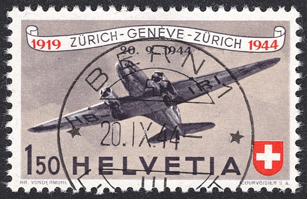 Schweiz, Flugpost, Nr.40, Pro Aero, ET-Vollstempel BERN