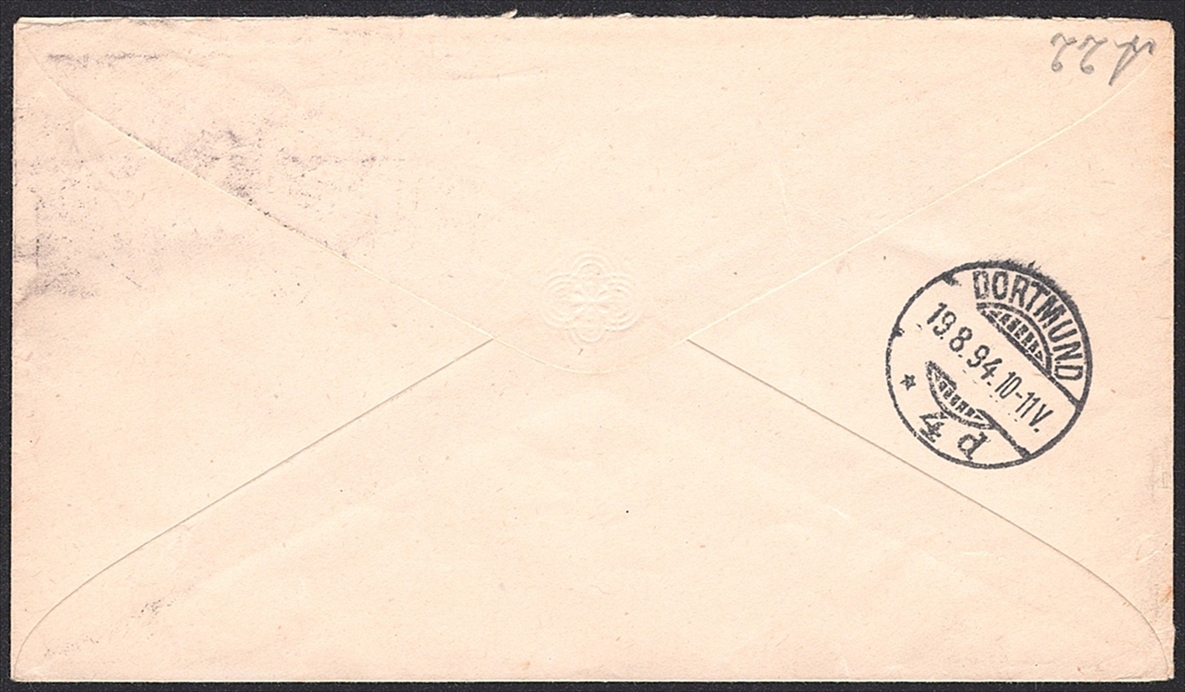 Schweiz, Ganzsachen, Tübelibrief, BU 028, 25Rp.grün, nach Dortmund, ST.BEATENBERG STATION – Bild 2