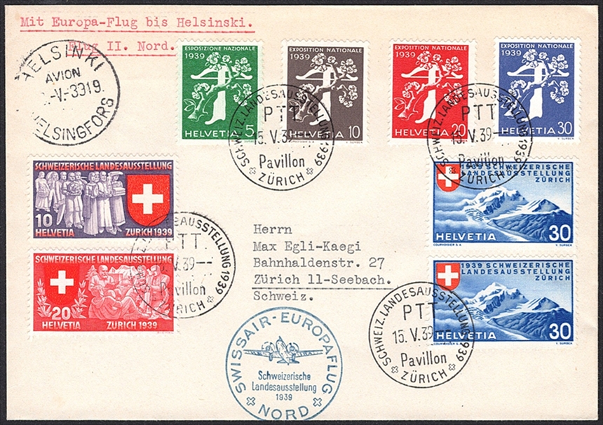 Schweiz, Sonderflüge, Swissair-Europaflug Nord, bis Helsinki, SF 39.4e