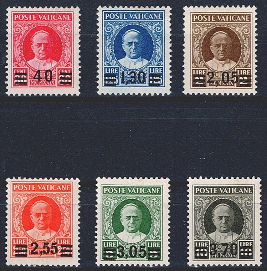 Vatikan 1934 Provisorien Nr. 39 bis 44 postfrisch * Attest Diena