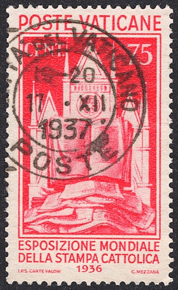 Vatikan, 1936, Weltausstellung, Nr.55, gestempelt