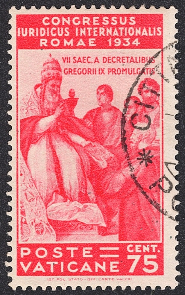 Vatikan, 1938, Juristenkongress, Nr.48, gestempelt
