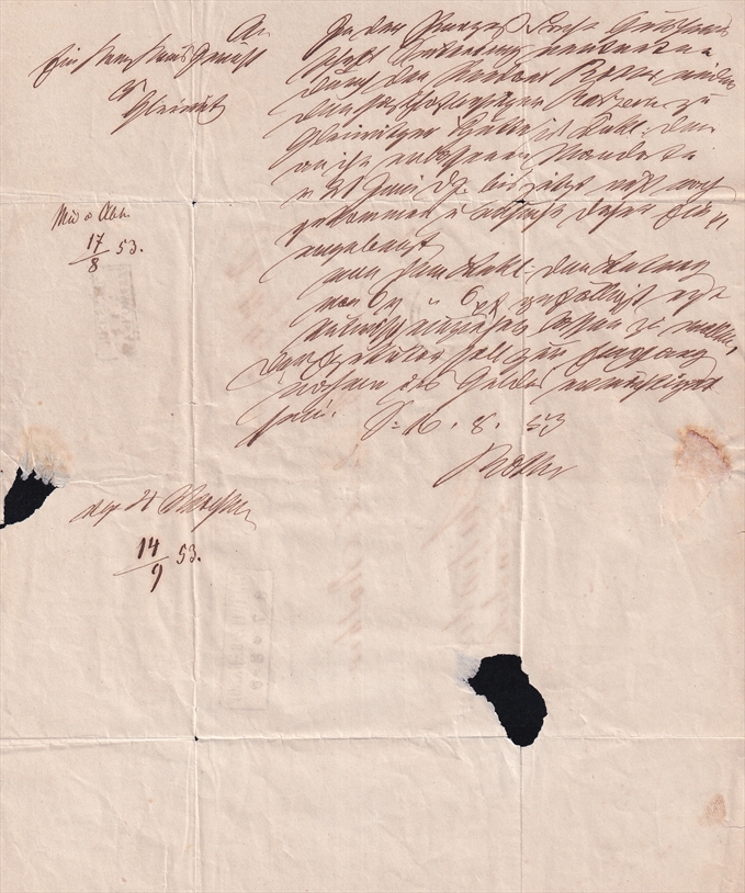 Deutschland 1853 Preussen Mi. Nr. 4 (2 Sgr.) auf Faltbrief von Gleiwitz Schlesien (Nr. 494) – Bild 4