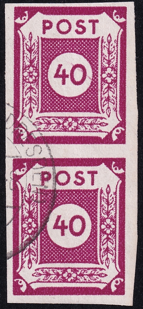 Deutschland 1945 Sowjetische Zone - Ost-Sachsen Mi. Nr. 50 A im Paar gestempelt