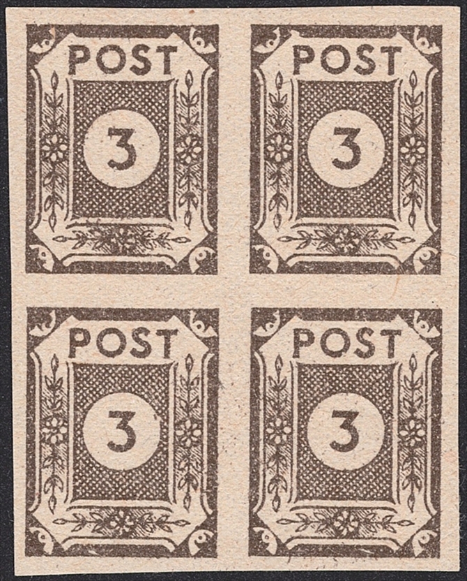 Deutschland 1945 Sowjetische Zone - Ost-Sachsen Mi. Nr. 51 I btx im 4er Block postfrisch **