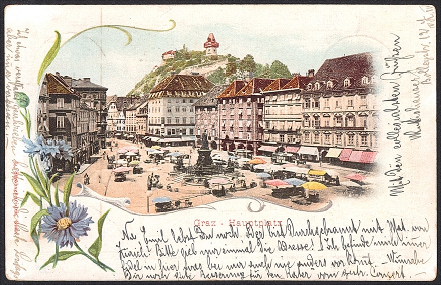 Lithographien, Österreich, GRAZ-HAUPTPLATZ, 1899