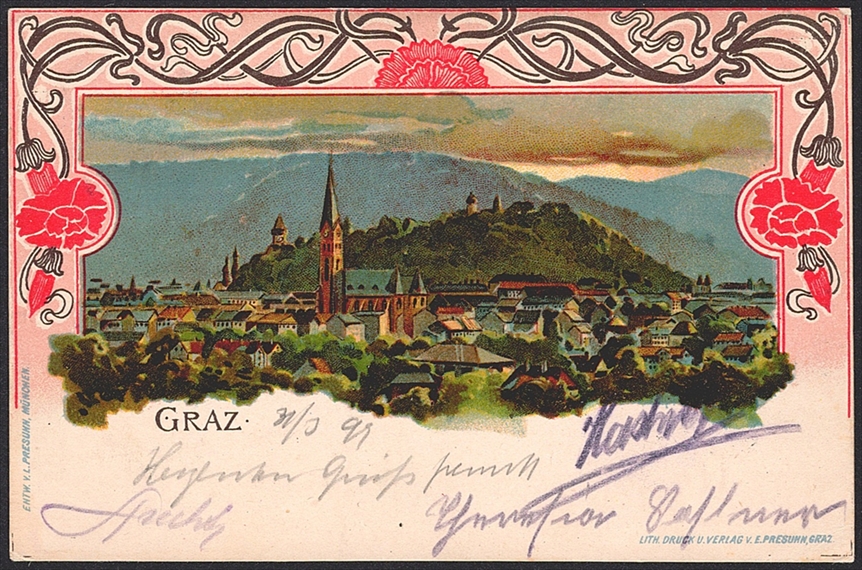 Lithographien, Österreich, Gruss aus GRAZ, 1899