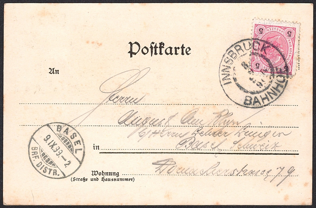 Lithographien, Österreich, Gruss aus INNSBRUCK, 3 Bilder, 1899 – Bild 2
