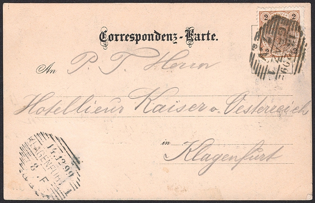 Lithographien, Österreich, Gruss aus dem STEIERM.LANDHAUSKELLER GRAZ, 2 Bilder, 1899 – Bild 2