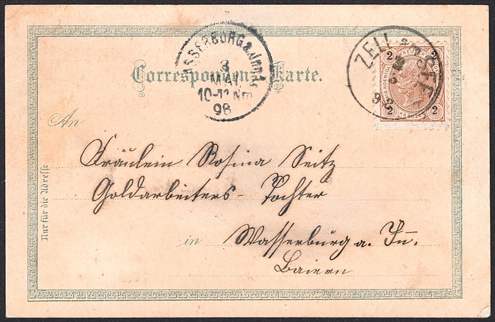 Lithographien, Österreich, Gruss von der SCHMITTENHÖHE, 3 Bilder, 1898 – Bild 2