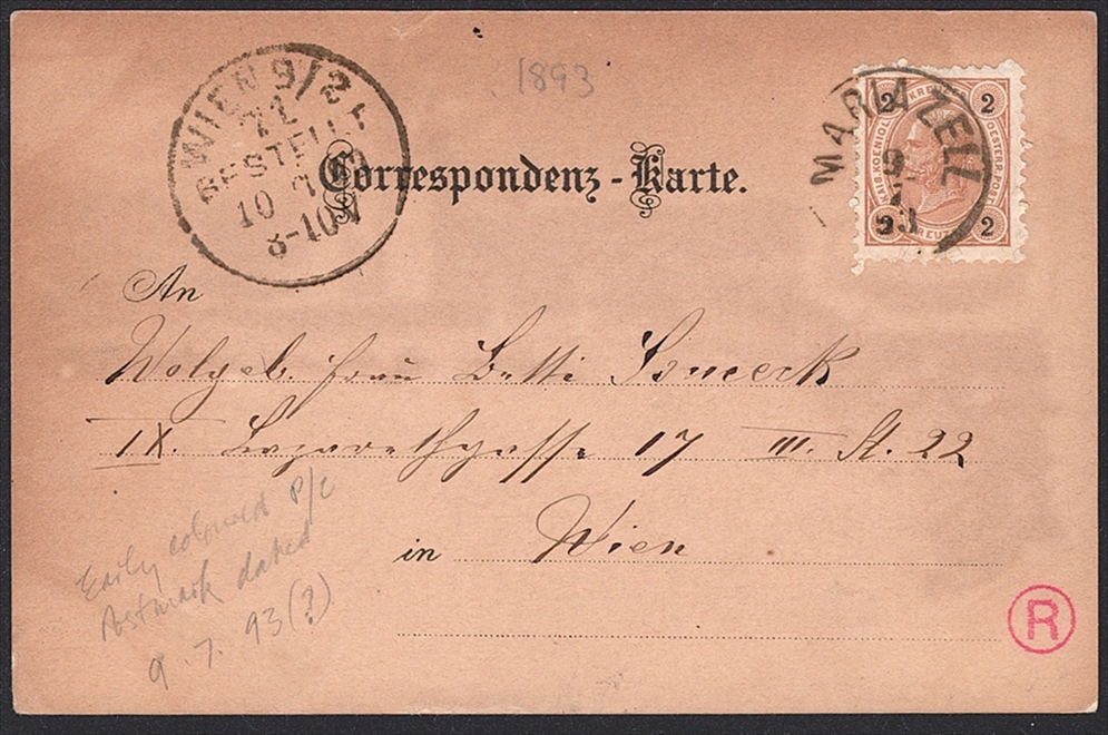 Lithographien, Österreich, MARIAZELL, 2 Bilder, 1893 – Bild 2