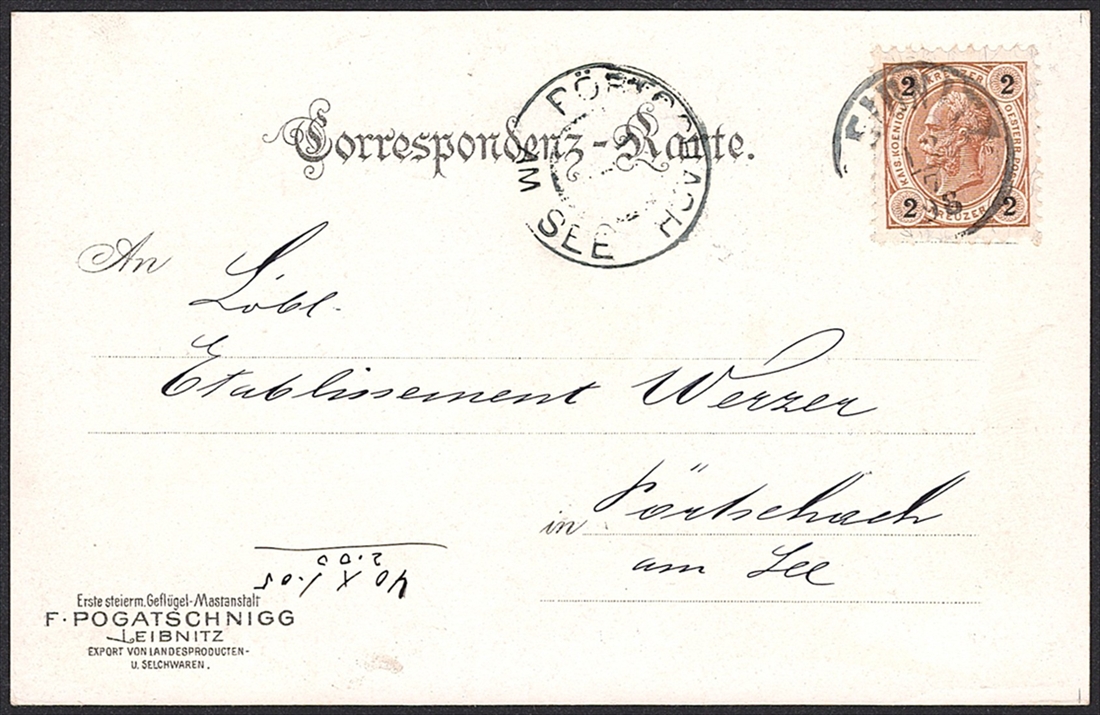 Lithographien, Österreich, SOMMERFRISCHE LEIBNITZ, 5 Bilder, 1898 – Bild 2