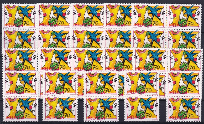 Schweiz 1992 SBK Nr. 833 - 50 x CHF 0.70 "Zirkuswelt - Rolf Knie - Seelöwe mit August" postfrisch zum Frankieren