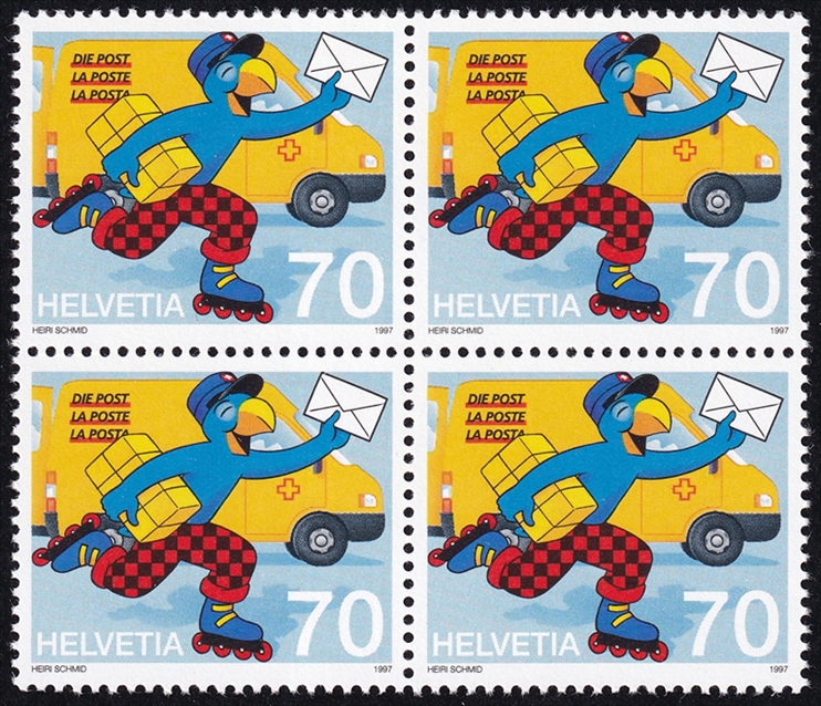 Schweiz 1997 Abarten SBK Nr. 913.Ab2 "Faden im Schweizer Kreuz" postfrisch **