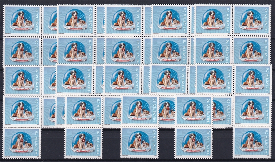 Schweiz 2000 SBK Nr. 995 - 50 x CHF 0.70 "Souvenirs - Bernhardiner" postfrisch zum Frankieren
