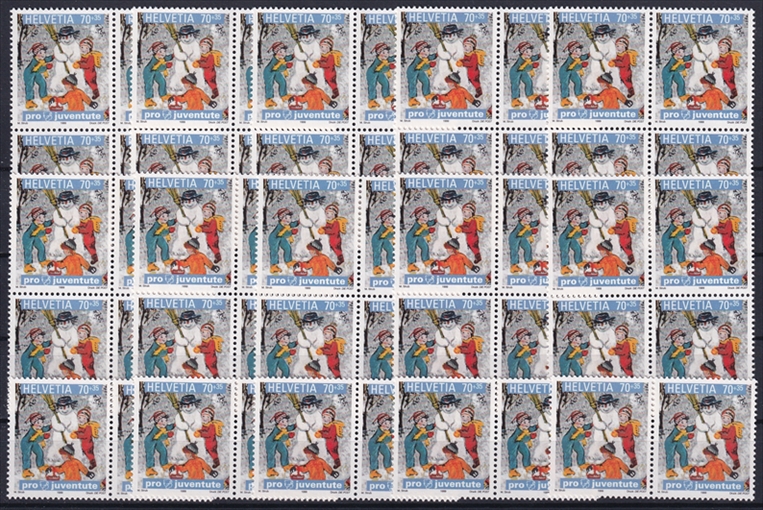 Schweiz Pro Juventute 1999 SBK Nr. J352 - 50 x CHF 0.70 "Kinderbücher - Weihnachtsmotiv" postfrisch zum Frankieren
