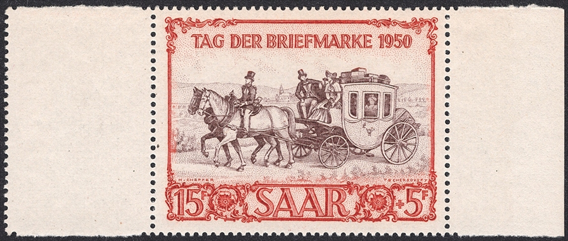 Deutschland, Saarland, 1950, Tag der Briefmarke, Nr.291