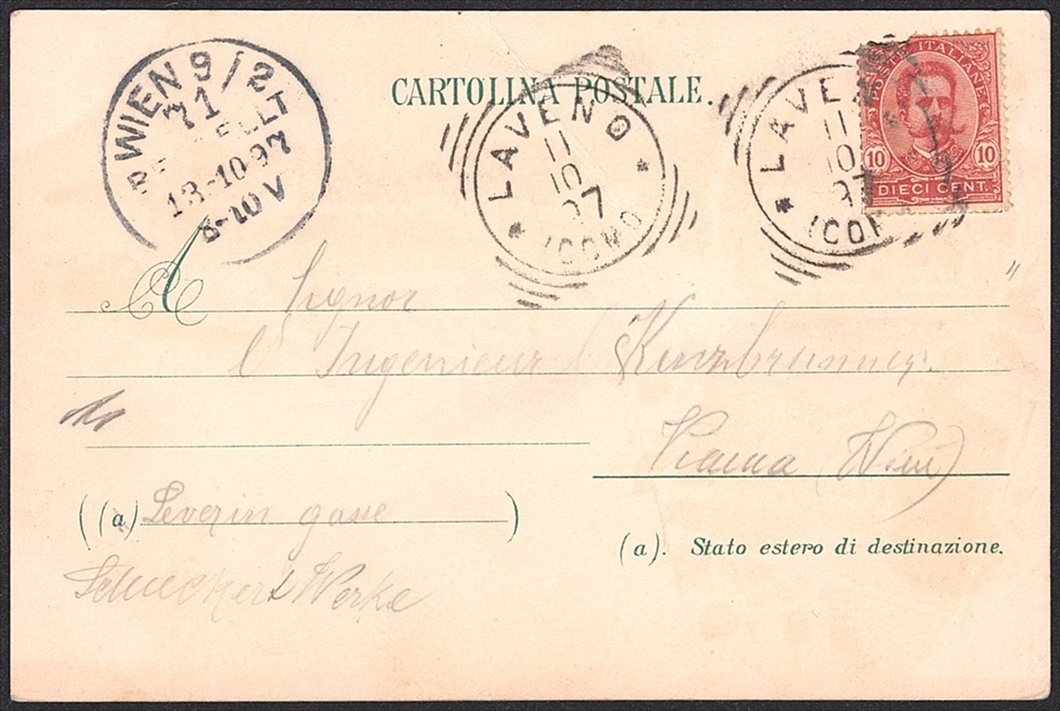 Lithographien, Italien, Ricordo dell JSOLA BELLA, 3 Bilder, 1897 – Bild 2