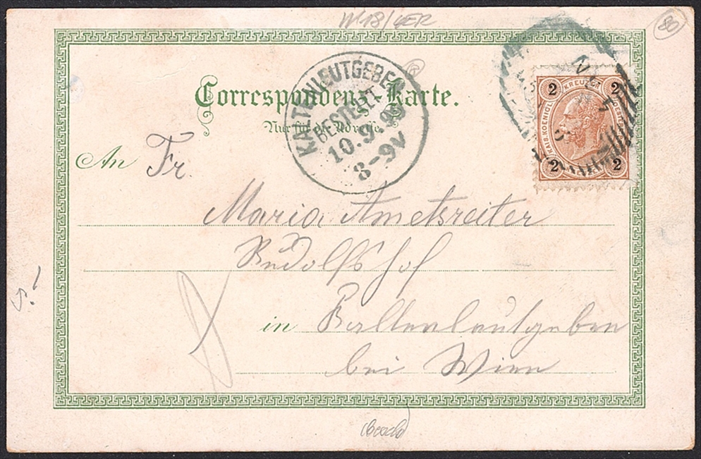 Lithographien, Österreich, Gruss aus GERSTHOF WIEN, 3 Bilder, 1899 – Bild 2