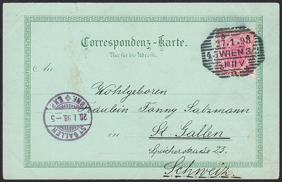 Lithographien, Österreich, Gruss aus WIEN, 1 Bild, 1898 – Bild 2