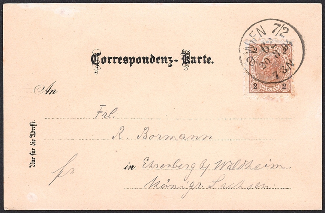 Lithographien, Österreich, Gruss aus WIEN, 5 Bilder, 1894 – Bild 2