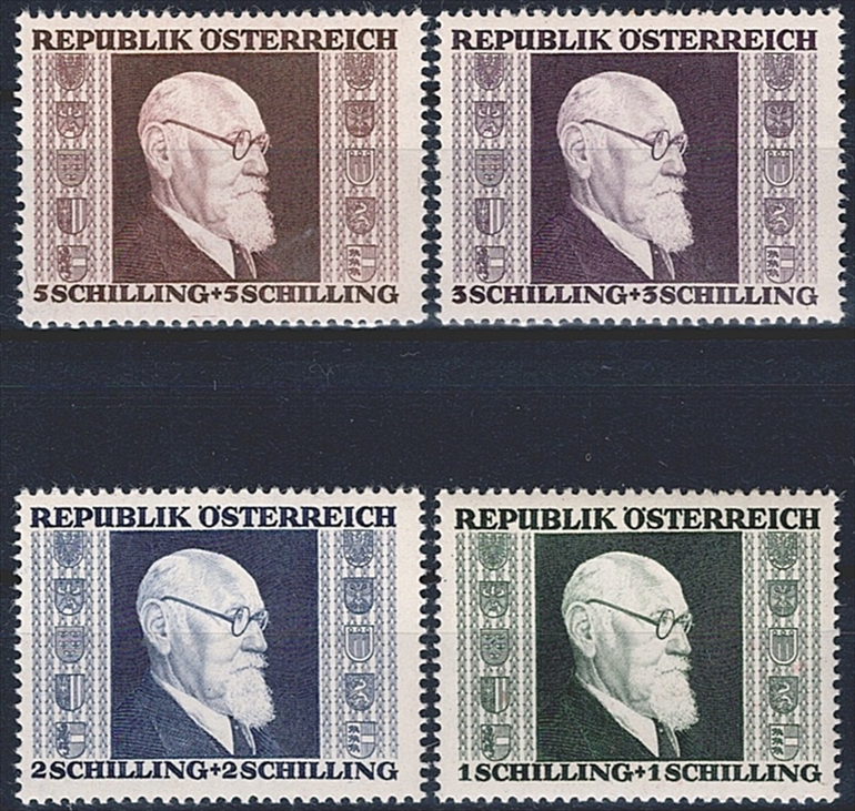 Österreich, 1946, Karl Renner, Nr.772 A-775 A, komplette Serie