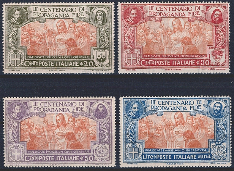 Italien, Nr.161-164, 300 Jahre Kongregation, komplette Serie
