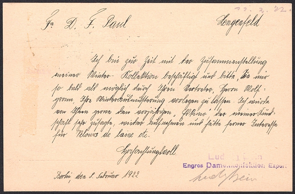 Deutschland, Deutsches Reich, Nr.151, portogerecht als Einzelfranlkatur auf Karte, BERLIN – Bild 2