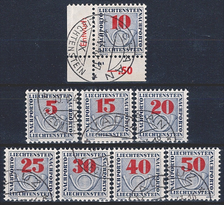 Liechtenstein, Nachporto, 1928, Nr.21-28, komplette Serie
