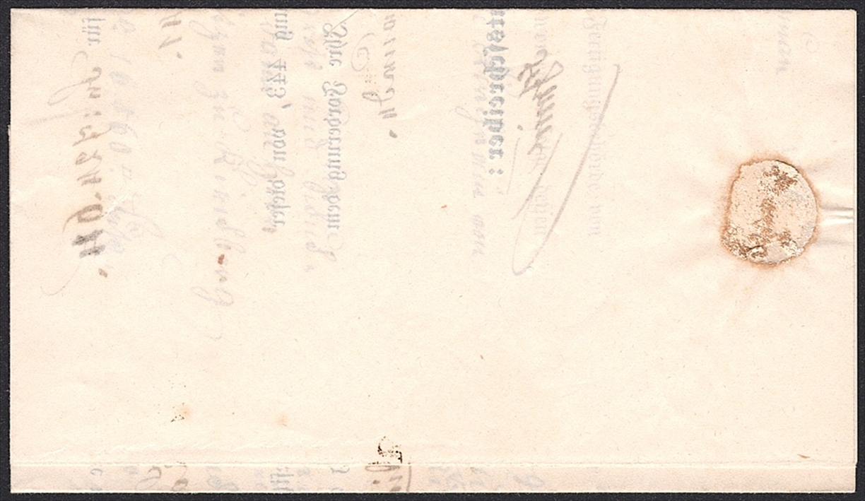 Schweiz, Abstempelungen, Kanton Bern, BURGDORF, taxierter Faltbrief der Fertigungsbehörde, 1866 – Bild 2