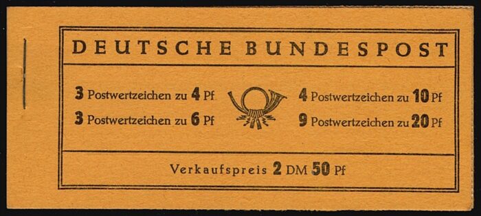 BRD 1951 Markenheft Mi. Nr. 1 "Posthorn" postfrisch **