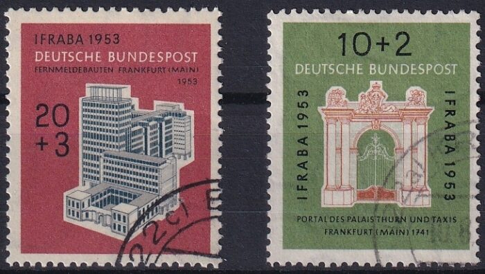 BRD 1953, Briefmarkenausstellung, komplette Serie, sauber gestempelt