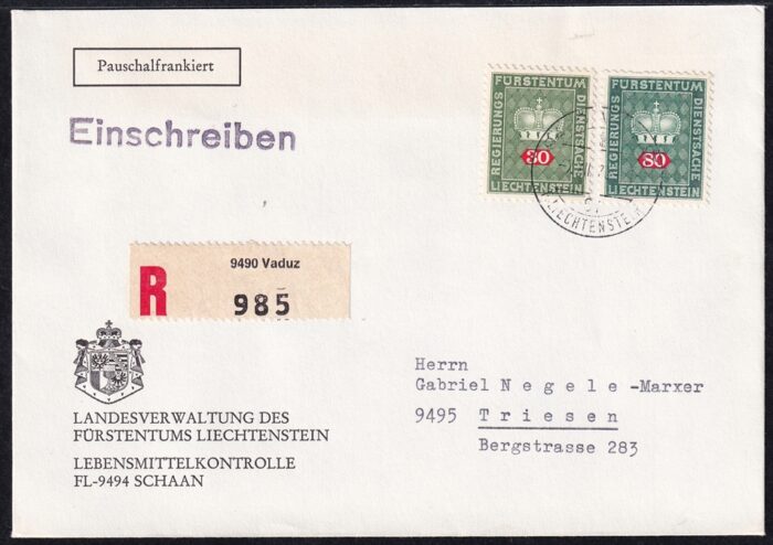 Liechtenstein, Dienstmarken, Nr.38x/42x, 3.Auflage