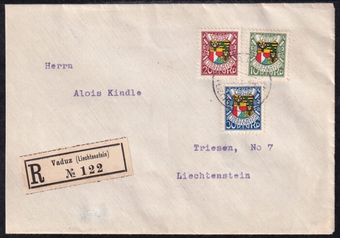 Liechtenstein, Freimarken, FDC, Nr.75-77