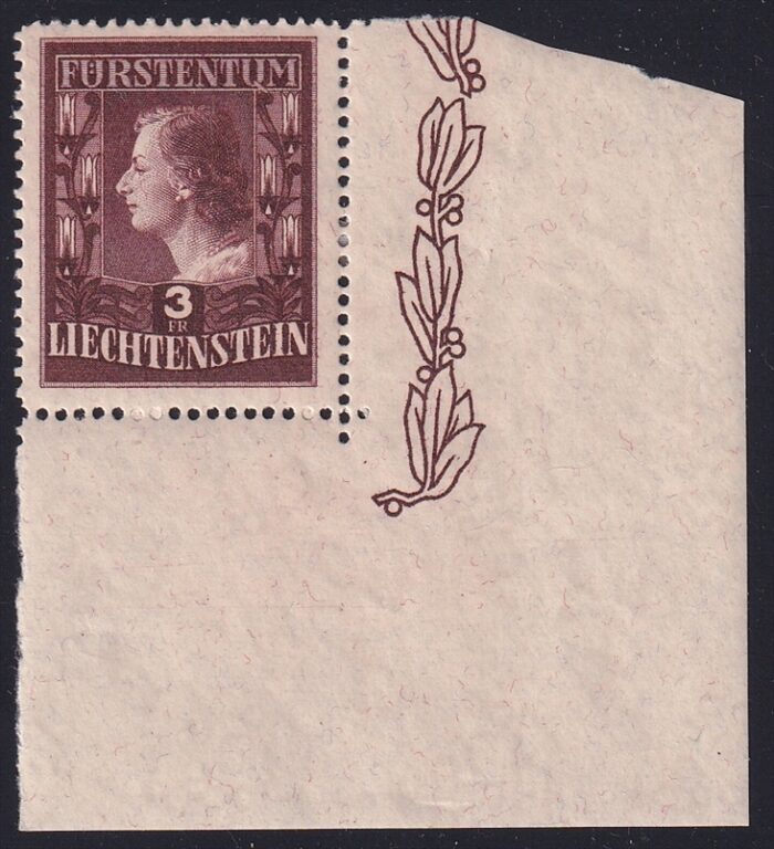 Liechtenstein, Freimarken, Nr.305A Fürstin Gina, Zä 12