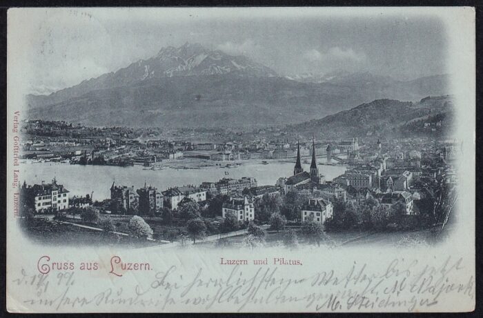 Litho Schweiz 1899, Gruss aus Luzern