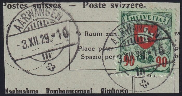 Schweiz 1929 Stempel AARWANGEN