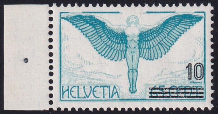 Schweiz Flugpost 1938 SBK Nr. F22 Pf. 2.02 postfrisch ** Bogenrand