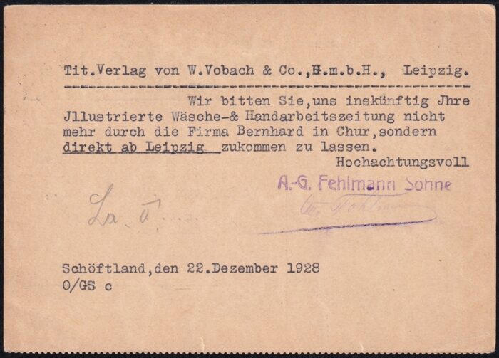 Schweiz, Ganzsachen, Postkarten, Privatzudruck, PK 108F – Bild 2