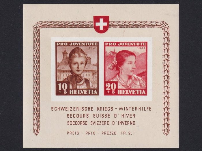 Schweiz Pro Juventute 1941 Block 6 postfrisch